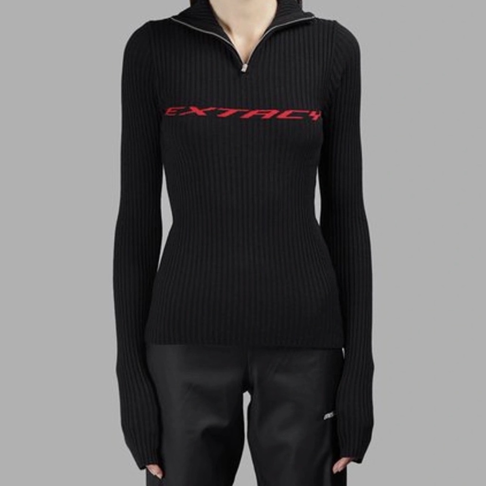 MISBHV “Extacy” Black Ribbed Turtleneck Sweater